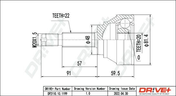 Dr!ve+ DP2110.10.1199 - Kit giunti, Semiasse autozon.pro