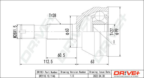 Dr!ve+ DP2110.10.1146 - Kit giunti, Semiasse autozon.pro