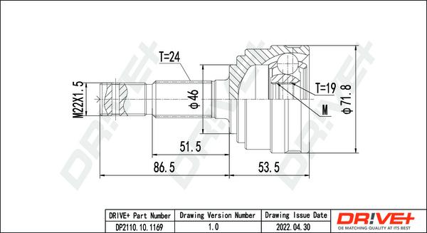 Dr!ve+ DP2110.10.1169 - Kit giunti, Semiasse autozon.pro