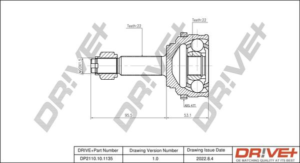 Dr!ve+ DP2110.10.1135 - Kit giunti, Semiasse autozon.pro