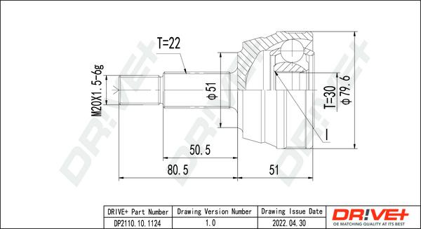 Dr!ve+ DP2110.10.1124 - Kit giunti, Semiasse autozon.pro