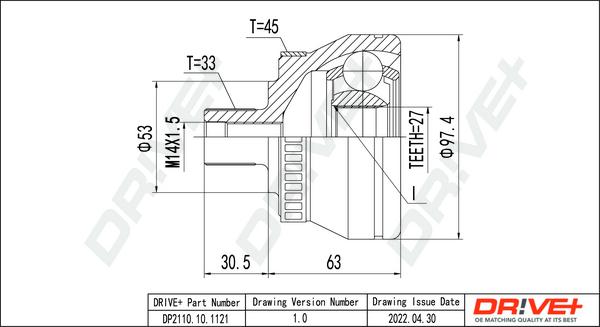 Dr!ve+ DP2110.10.1121 - Kit giunti, Semiasse autozon.pro