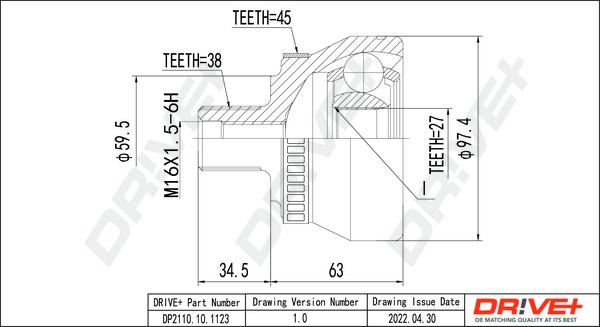 Dr!ve+ DP2110.10.1123 - Kit giunti, Semiasse autozon.pro