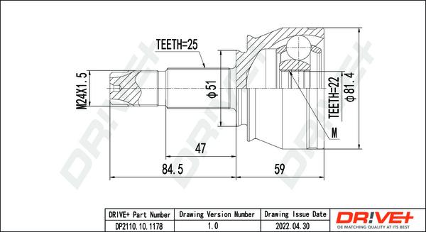 Dr!ve+ DP2110.10.1178 - Kit giunti, Semiasse autozon.pro