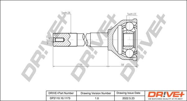 Dr!ve+ DP2110.10.1173 - Kit giunti, Semiasse autozon.pro