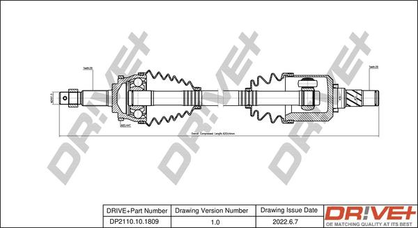 Dr!ve+ DP2110.10.1809 - Albero motore / Semiasse autozon.pro