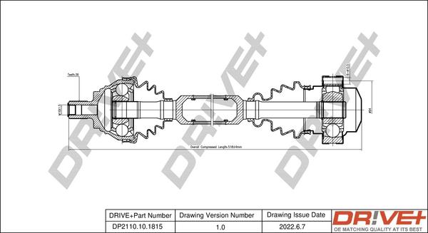 Dr!ve+ DP2110.10.1815 - Albero motore / Semiasse autozon.pro