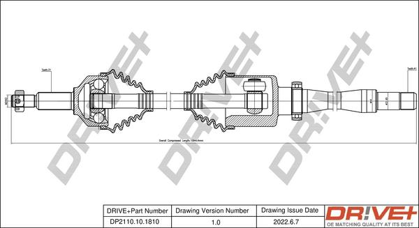 Dr!ve+ DP2110.10.1810 - Albero motore / Semiasse autozon.pro