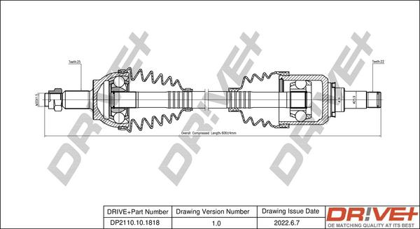 Dr!ve+ DP2110.10.1818 - Albero motore / Semiasse autozon.pro