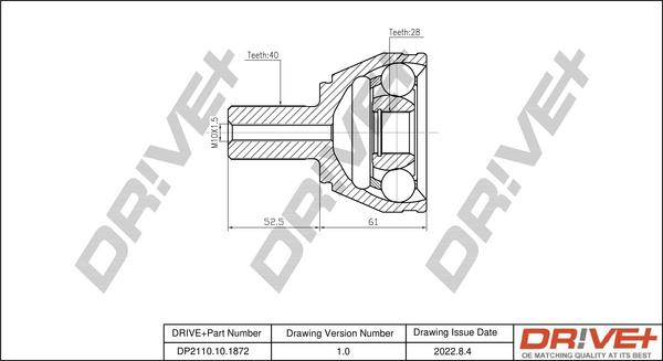 Dr!ve+ DP2110.10.1872 - Kit giunti, Semiasse autozon.pro