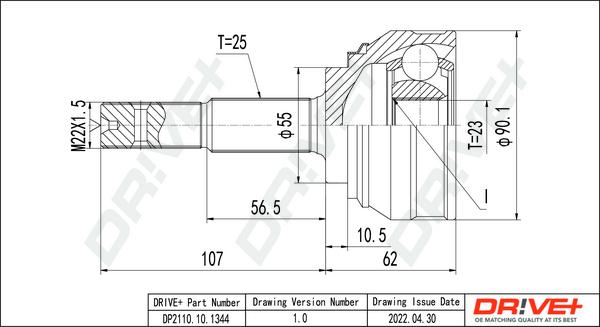 Dr!ve+ DP2110.10.1344 - Kit giunti, Semiasse autozon.pro