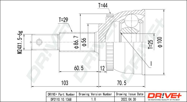 Dr!ve+ DP2110.10.1368 - Kit giunti, Semiasse autozon.pro