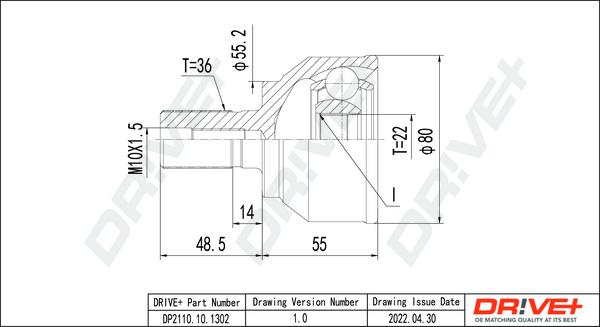 Dr!ve+ DP2110.10.1302 - Kit giunti, Semiasse autozon.pro