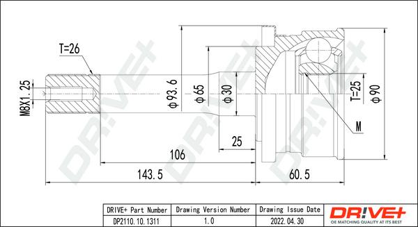 Dr!ve+ DP2110.10.1311 - Kit giunti, Semiasse autozon.pro