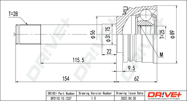 Dr!ve+ DP2110.10.1337 - Kit giunti, Semiasse autozon.pro