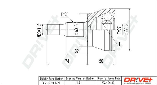 Dr!ve+ DP2110.10.1321 - Kit giunti, Semiasse autozon.pro