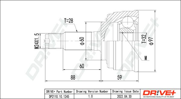 Dr!ve+ DP2110.10.1245 - Kit giunti, Semiasse autozon.pro