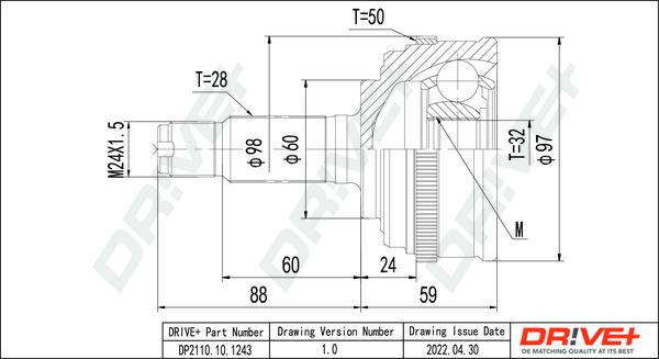 Dr!ve+ DP2110.10.1243 - Kit giunti, Semiasse autozon.pro