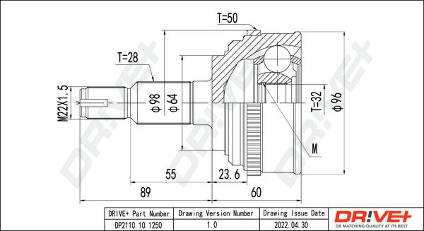 Dr!ve+ DP2110.10.1250 - Kit giunti, Semiasse autozon.pro