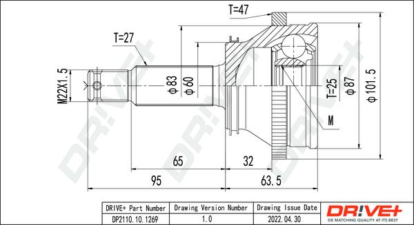 Dr!ve+ DP2110.10.1269 - Kit giunti, Semiasse autozon.pro