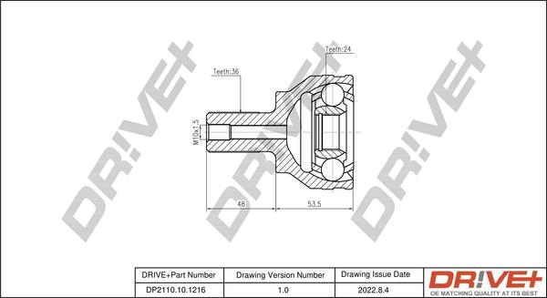 Dr!ve+ DP2110.10.1216 - Kit giunti, Semiasse autozon.pro