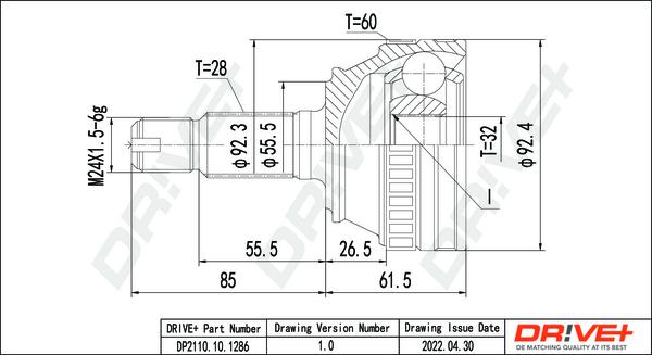 Dr!ve+ DP2110.10.1286 - Kit giunti, Semiasse autozon.pro