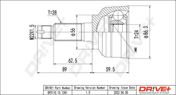 Dr!ve+ DP2110.10.1281 - Kit giunti, Semiasse autozon.pro