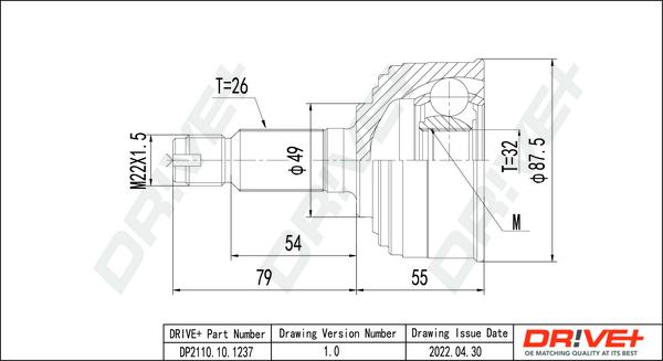 Dr!ve+ DP2110.10.1237 - Kit giunti, Semiasse autozon.pro