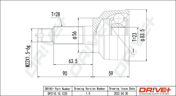 Dr!ve+ DP2110.10.1225 - Kit giunti, Semiasse autozon.pro