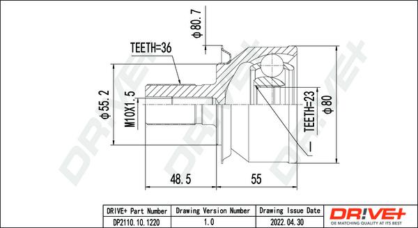 Dr!ve+ DP2110.10.1220 - Kit giunti, Semiasse autozon.pro