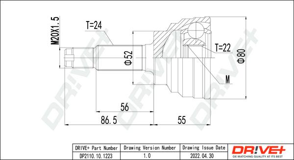 Dr!ve+ DP2110.10.1223 - Kit giunti, Semiasse autozon.pro