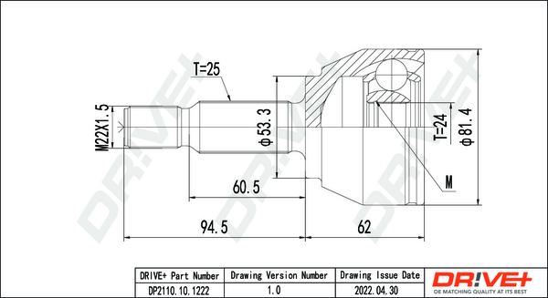 Dr!ve+ DP2110.10.1222 - Kit giunti, Semiasse autozon.pro