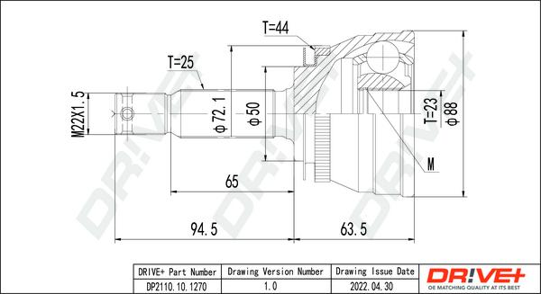 Dr!ve+ DP2110.10.1270 - Kit giunti, Semiasse autozon.pro