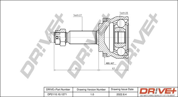 Dr!ve+ DP2110.10.1271 - Kit giunti, Semiasse autozon.pro