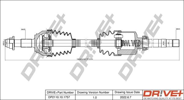 Dr!ve+ DP2110.10.1757 - Albero motore / Semiasse autozon.pro