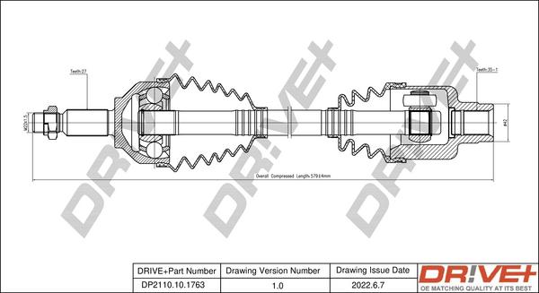 Dr!ve+ DP2110.10.1763 - Albero motore / Semiasse autozon.pro