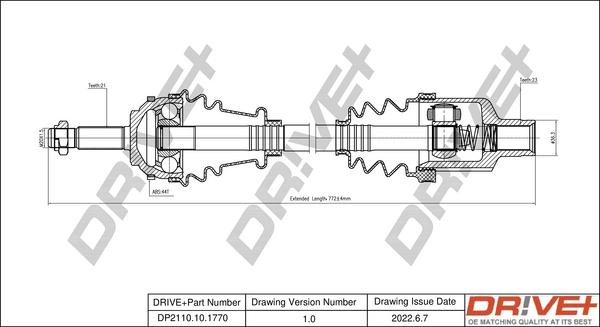 Dr!ve+ DP2110.10.1770 - Albero motore / Semiasse autozon.pro