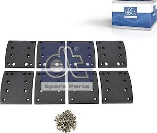 DT Spare Parts 4.91136 - Kit materiale d'attrito, Freno a tamburo autozon.pro