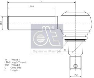 DT Spare Parts 4.66475 - Testa barra d'accoppiamento autozon.pro