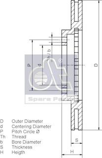 DT Spare Parts 4.67229 - Discofreno autozon.pro