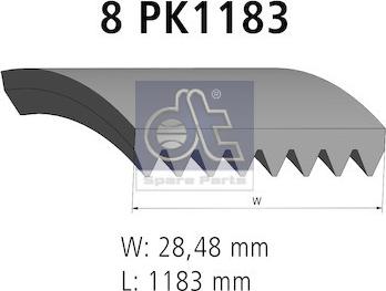 DT Spare Parts 4.80751 - Cinghia Poly-V autozon.pro