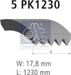 DT Spare Parts 6.31506 - Cinghia Poly-V autozon.pro