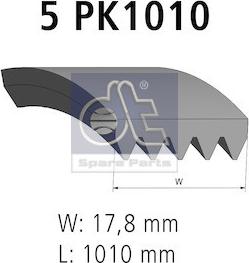 DT Spare Parts 6.31500 - Cinghia Poly-V autozon.pro