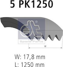 DT Spare Parts 6.31508 - Cinghia Poly-V autozon.pro