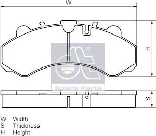 DT Spare Parts 6.95117 - Kit pastiglie freno, Freno a disco autozon.pro