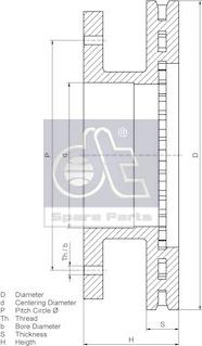 DT Spare Parts 10.14104 - Discofreno autozon.pro