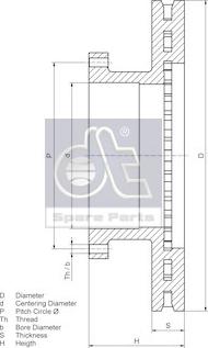 DT Spare Parts 7.36004 - Discofreno autozon.pro