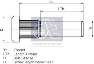 DT Spare Parts 3.61110 - Bullone ruota autozon.pro