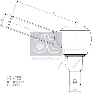 DT Spare Parts 3.63113 - Testa barra d'accoppiamento autozon.pro