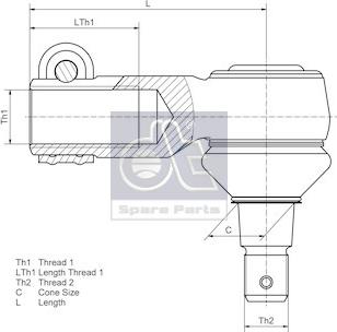 DT Spare Parts 6.51200 - Testa barra d'accoppiamento autozon.pro